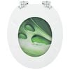 vidaXL WC Toilet Seats with Soft Close Lid 2 pcs MDF Green Water Drop Design