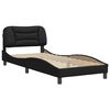 vidaXL Bed Frame without Mattress "Hvar" Black 90x190 cm Faux Leather