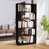 vidaXL Book Cabinet/Room Divider Black 80x25x163.5 cm Solid Wood Pine