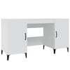 vidaXL Desk White 140x50x75 cm Engineered Wood