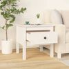 vidaXL Side Table White 50x50x49 cm Solid Wood Pine