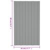 vidaXL Roof Panels 12 pcs Galvanised Steel Grey 80x45 cm