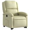 vidaXL Electric Stand up Recliner Chair Cream Real Leather