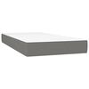vidaXL Box Spring Bed with Mattress Dark Grey 106x203 cm King Single Size Fabric