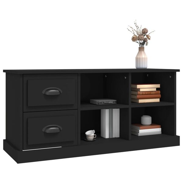 vidaXL TV Cabinet Black 102x35.5x47.5 cm Engineered Wood