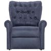 vidaXL Reclining Chair Grey Faux Suede Leather