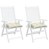 vidaXL Chair Cushions 2 pcs Cream White 40x40x7 cm Oxford Fabric