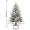 vidaXL Artificial Christmas Tree LED&Ball Set&Flocked Snow 180cm PVC&PE