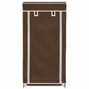 Fabric Shoe Cabinet with Cover 58 x 28 x 106 cm Brown
