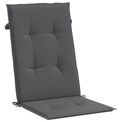 vidaXL Garden Highback Chair Cushions 6 pcs Anthracite 120x50x3 cm Fabric