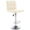 vidaXL Bar Stools 2 pcs Cream Faux Leather