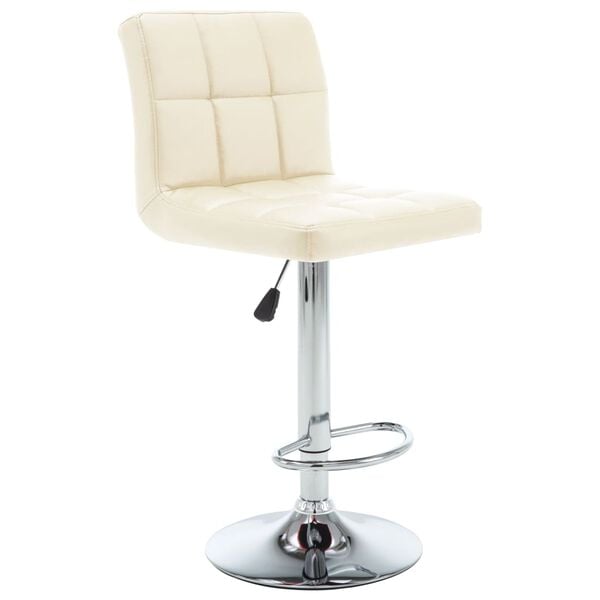 vidaXL Bar Stools 2 pcs Cream Faux Leather