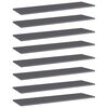 vidaXL Bookshelf Boards 8 pcs High Gloss Grey 100x30x1.5 cm Engineered Wood