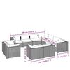 vidaXL 11 Piece Garden Lounge Set with Cushions Black Poly Rattan