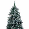 vidaXL Artificial Pre-lit Christmas Tree with Ball Set&Pine Cones 210 cm