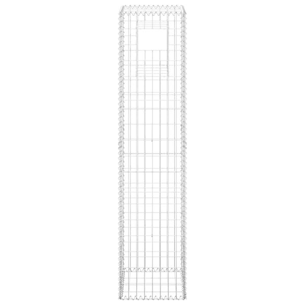 vidaXL Gabion Basket Posts 2 pcs 40x40x180 cm Iron