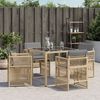 vidaXL Garden Chairs with Cushions 4 pcs Mix Beige Poly Rattan