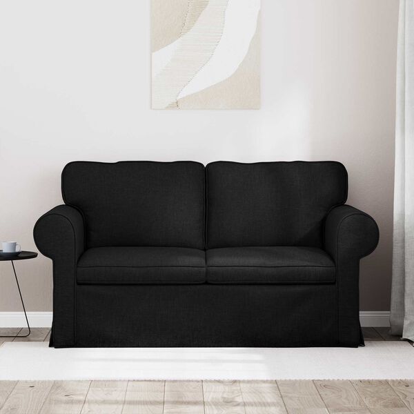 vidaXL Sofa 120cm Black Metal