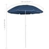 vidaXL Garden Parasol with Steel Pole Blue 180 cm
