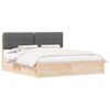vidaXL Bed Frame with Upholstered Headboard Dark Grey 180 x 200 cm