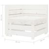 vidaXL Garden Pallet Corner Sofa White Wood