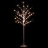 vidaXL Artificial Christmas Tree Warm White 96 LEDs 180 cm White Birch