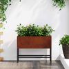 vidaXL Raised Garden Planter Rusty 60 x 26 x 45 cm Weathering Steel