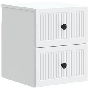 vidaXL Wall-Mounted Bedside Cabinet White 33 x 34.5 x 40 cm