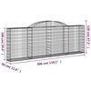 vidaXL Arched Gabion Baskets 9 pcs 300x30x100/120 cm Galvanised Iron