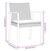 vidaXL 5 Piece Garden Dining Set with Cushions Poly Rattan and Steel