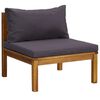 vidaXL 5 Piece Garden Lounge Set with Cushion Solid Acacia Wood