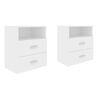 vidaXL Bed Cabinets 2 pcs White 50x32x60 cm