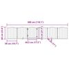 vidaXL Dog Gate with Door Foldable 6 Panels 300 cm&nbsp;Poplar Wood