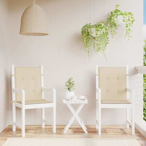 vidaXL Garden chair cushions 2 pcs Beige 100 x 50 x 3 cm