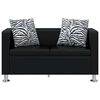 vidaXL Sofa Set Artificial Leather 3-Seater 2-Seater Armchair Black