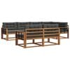 vidaXL Outdoor Sofa Set with Cushion 7 pcs Natural and Anthracite
