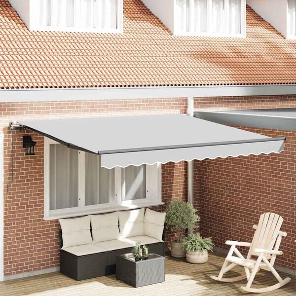 vidaXL Awning Frame Manual Anthracite 3 x 2.5 m Aluminium