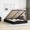 vidaXL Ottoman Storage Bed Frame without Mattress Black Double Faux Leather