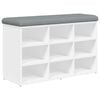 vidaXL Shoe Bench White 82x32x50 cm Engineered Wood