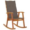 vidaXL Rocking Chair with Cushions Solid Acacia Wood