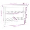 vidaXL Work Bench White 110.5x50x80 cm Solid Wood Pine