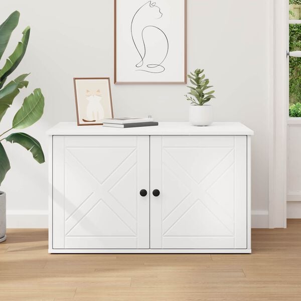 vidaXL Cat House White 85 x 55 x 50 cm Engineered Wood