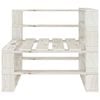 vidaXL Garden Pallet Sofa White 3-Seater Wood