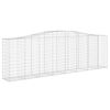 vidaXL Arched Gabion Basket 400x50x120/140 cm Galvanised Iron