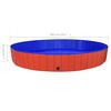 vidaXL Foldable Dog Swimming Pool Red 300x40 cm PVC