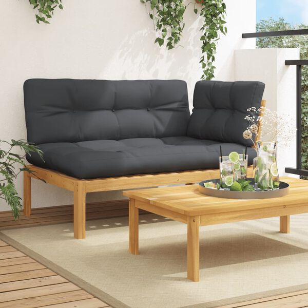 vidaXL Garden Pallet Corner Sofa with Cushions Solid Wood Acacia