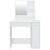 vidaXL Dressing Table Set High Gloss White 86.5x35x136 cm