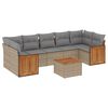 vidaXL 8 Piece Garden Sofa Set with Cushions Beige Poly Rattan