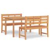 vidaXL 3 Piece Garden Dining Set Solid Wood Teak