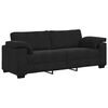 vidaXL 3 Piece Sofa Set with Cushions Black Velvet